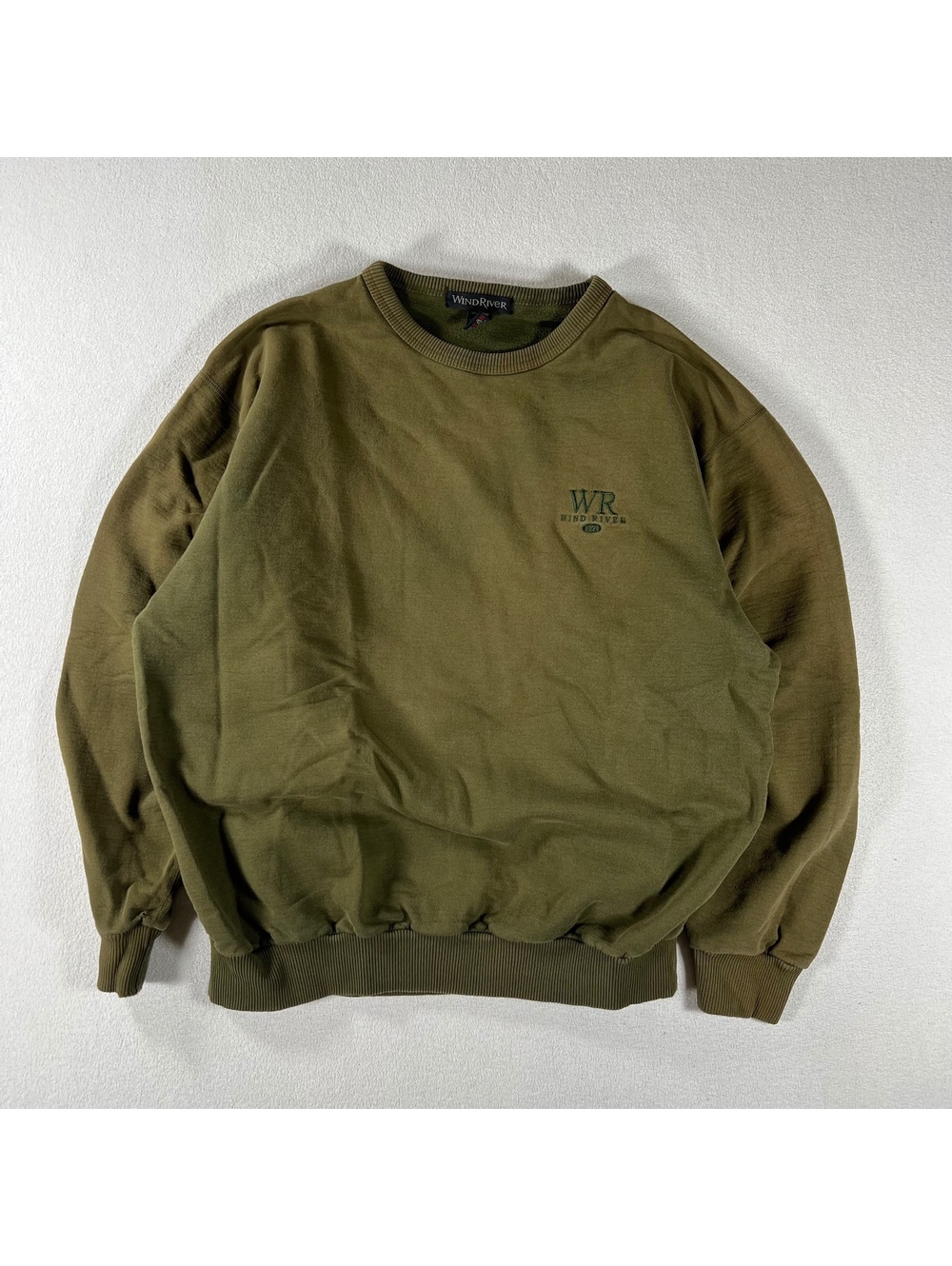 Vintage WindRiver green sun faded Crewneck sweater Size L